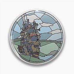 Stained Glass Howl's Castle Pin