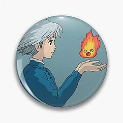Sophie and Calcifer - Howl's Castle - Ghibli fan art Pin