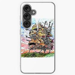 Howl's Moving Castle ink and watercolor drawing Samsung Galaxy Soft Case