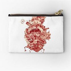 Howl's Moving Castle in Red Zipper Pouch