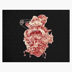 Howl's Moving Castle in Red Jigsaw Puzzle