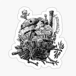 Howl's Moving Castle Flying Sticker