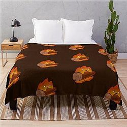 Calcifer from Howl's Castle Throw Blanket