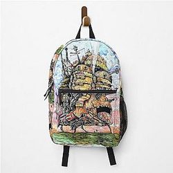 Watercolor and Ink Howl's Castle Backpack
