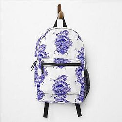 Howl's Moving Castle in a Blue Backpack