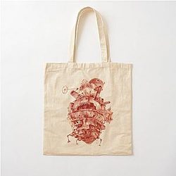 Howl's Moving Castle in Cotton Tote Bag