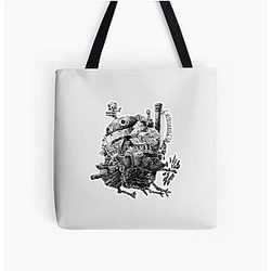Howl's Moving Castle Flying Over Print Tote Bag