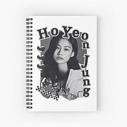 HoYeon Jung Korean Actress Black and White Collage Notebook
