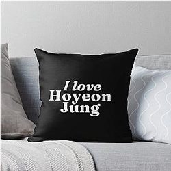 I Love Hoyeon Jung Throw Pillow