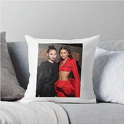 HoYeon Jung and Zendaya Throw Pillow
