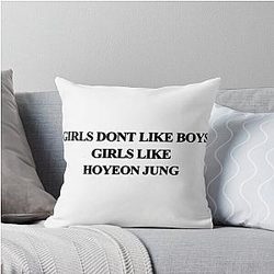 Girls Don't Like Boys - HoYeon Jung Design Throw Pillow