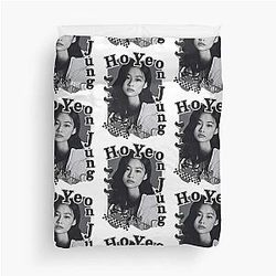HyoYeong Jung Korean Actress Black White Collage Design Duvet Cover