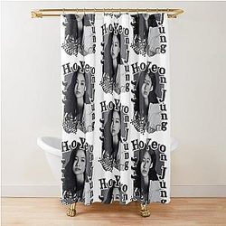 Hyojeong Jung Korean Actress Black White Collage Design Shower Curtain