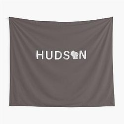 Hudson Wisconsin Map Graphic Tapestry