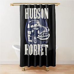Hudson Hornet Badge Graphic Shower Curtain