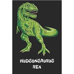 Hudson'saurus Rex: Hudson T-Rex Dinosaur Notebook - Blank Ruled Personalized & Customized Name Prehistoric Tyrannosaurus Rex Notebook Journal for Supplies Birthday & Christmas Gift for Men
