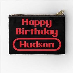 Hudson Retro Gift Video Games Birthday Zipper Pouch