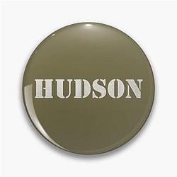 Hudson Army Military Distressed Stencil Design Pin