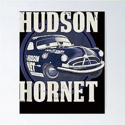 Hudson Hornet Badge Graphic Poster