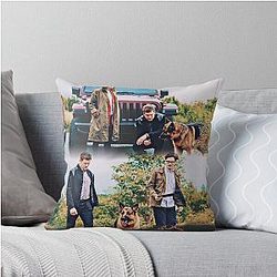 Hudson and Rex Throw Pillow