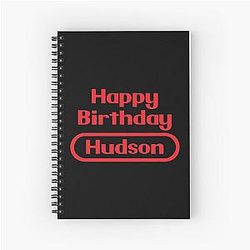 Hudson Retro Spiral Notebook Video Games Birthday Gift