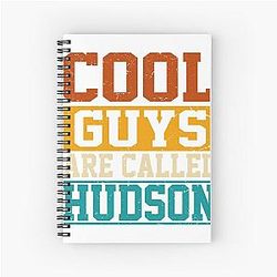 Cool Guys Are Called Hudson Men's Boys Retro Party Vintage Spiral Notebook