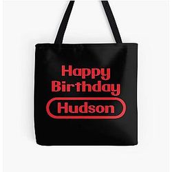 Hudson Birthday Gift Video Games Retro Print Tote Bag