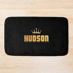Hudson Personalized Custom Name Design for Men Teens and Boys Bath Mat
