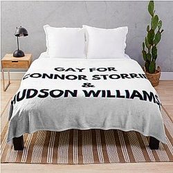 Gay for Connor Storrie and Hudson Williams throw blanket
