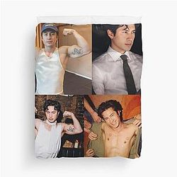 Hudson Williams Collage Asian Shirtless Throb Duvet Cover