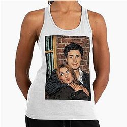 Hudson Williams and Sophie Nélisse from Heated Rivalry fan art Racerback Tank Top