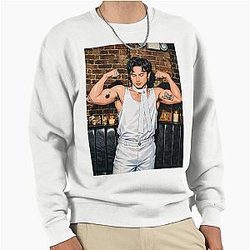 Hudson Williams from Heated Rivalry and his muscles fan art Pullover Sweatshirt
