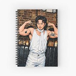 Hudson Williams from Heated Rivalry and his muscles Spiral Notebook