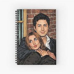 Hudson Williams and Sophie Nelisse from Heated Rivalry fan art Spiral Notebook