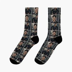 Hudson Williams from Heated Rivalry posing fan art Socks