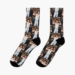 Hudson Williams from Heated Rivalry and his muscles fan art Socks