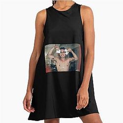 Hudson Williams Black Swan Met Gala A-Line Dress