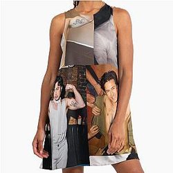 Hudson Williams Collage Abs A-line Dress