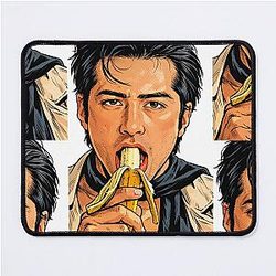 Hudson Williams eating a banana Mouse Pad
