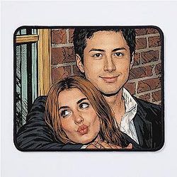 Hudson Williams and Sophie N Iisse from Heated Rivalry fan art Mouse Pad
