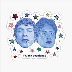 Heated Rivalry I love my boyfriend's Ilya Rozanov Shane Hollander Connor Storrie Hudson Williams Sticker