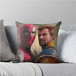 Hugh Jackman and Ryan Reynolds throw pillow