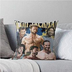 Vintage Hugh Jackman Throw Pillow