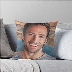 Hugh Jackman Art Throw Pillow