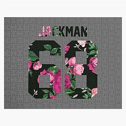 Hugh Jackman Colorful Flower Jigsaw Puzzle
