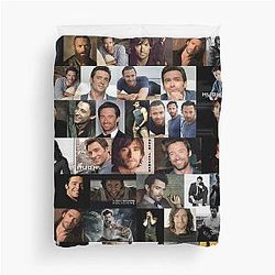Hugh Jackman Photo Collage Duvet Cover