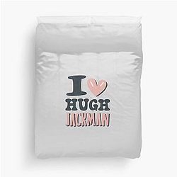 I Love Hugh Jackman Duvet Cover becomes: Hugh Jackman Duvet Cover