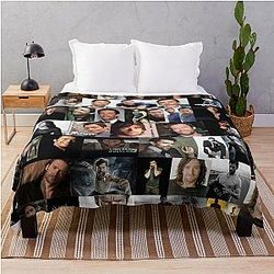 Hugh Jackman Seamless Photo Collage Throw Blanket