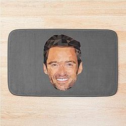Hugh Jackman Low Poly Art Bath Mat