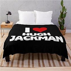 I Love Hugh Jackman Throw Blanket